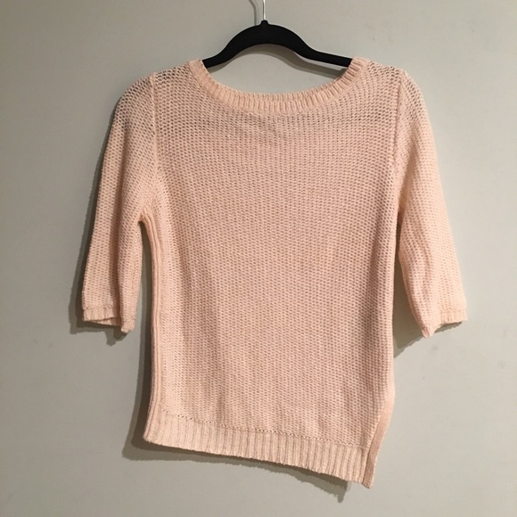 Zara Sweaters - ZARA | Off White Slanted Hem Knit Sweater Top